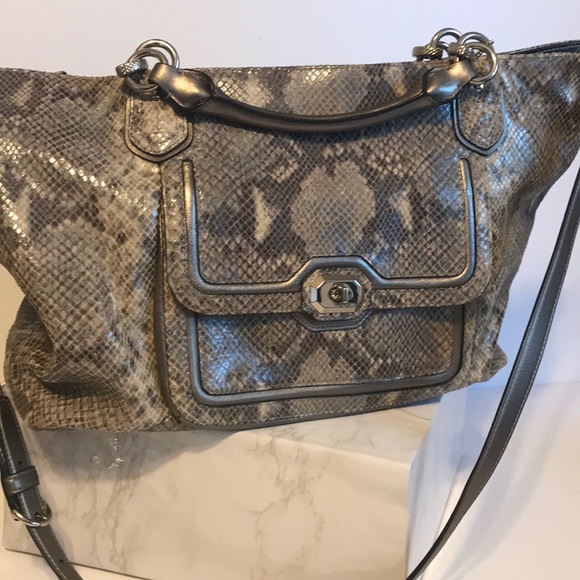 Coach Handbags - Coach  Campbell Python Snakeskin Bag #G1393-F24852